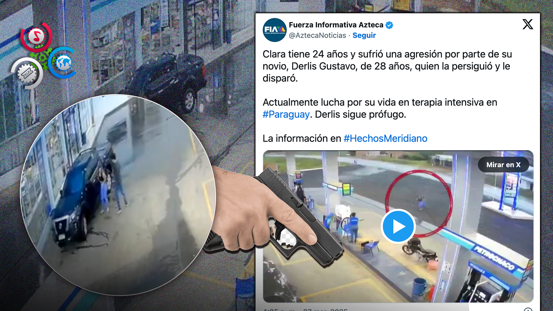 Intento De Feminicidio En Paraguay: Hombre Disparó Cuatro Veces A Su Pareja En Gasolinera