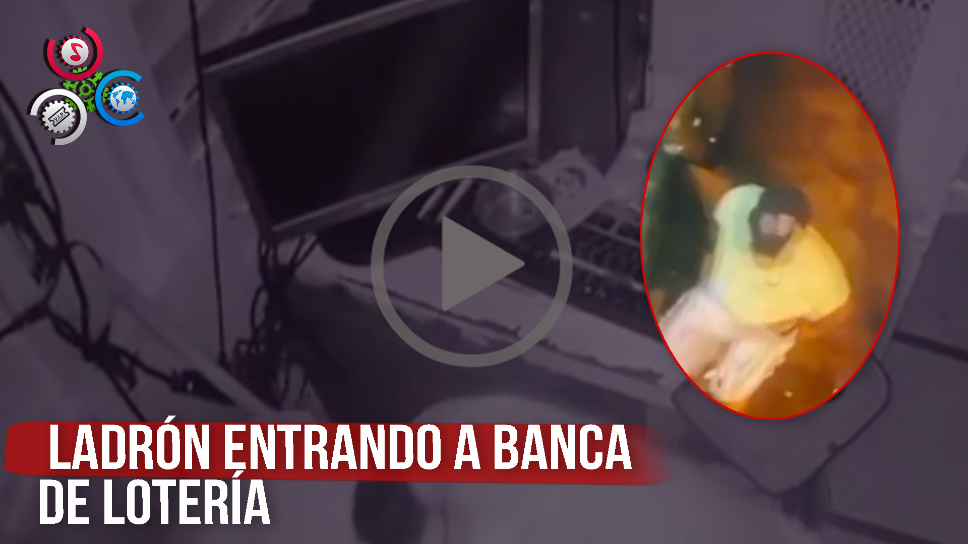 Cámara Capta A Ladrón Entrando A Banca De Lotería En Barrio En Moca