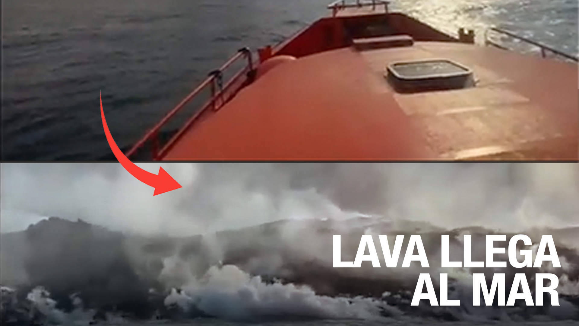 Lava Del Volcán “La Palma” Llega Al Mar