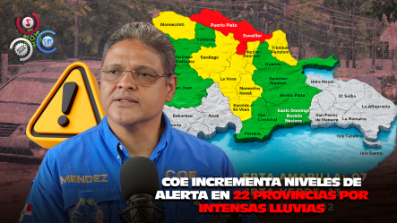 COE Eleva A 22 Las Provincias En Alerta Por Lluvias; Dos En Nivel Rojo