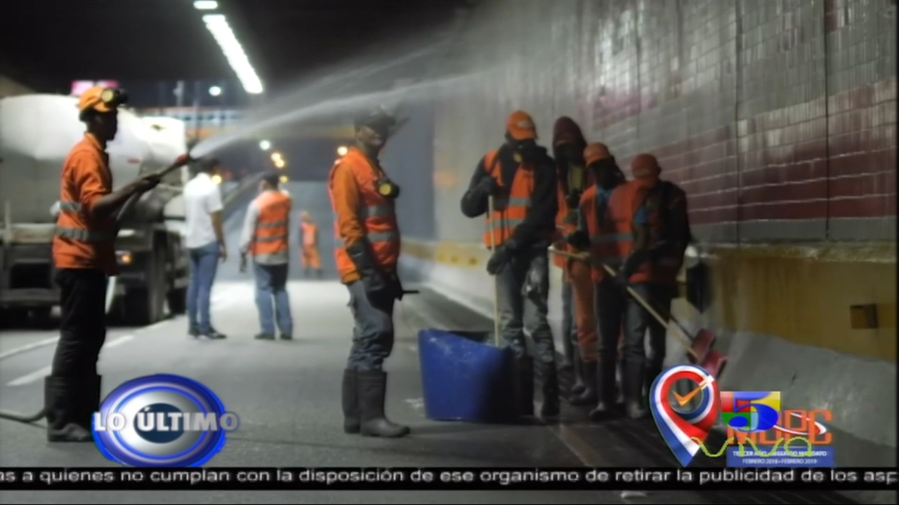 MOPC Cerrará Túneles Y Pasos Elevados En Horario Nocturno Para Limpieza Y Mantenimiento Rutinario