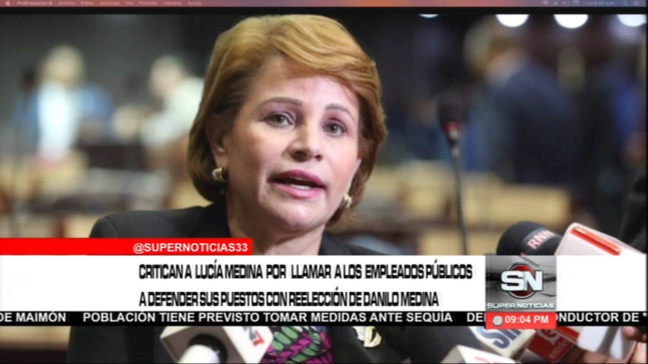 Critican A Lucía Medina Por Llamar A Los Empleados Públicos A Defender Sus Puestos Con Una Reelección Del Presidente Medina
