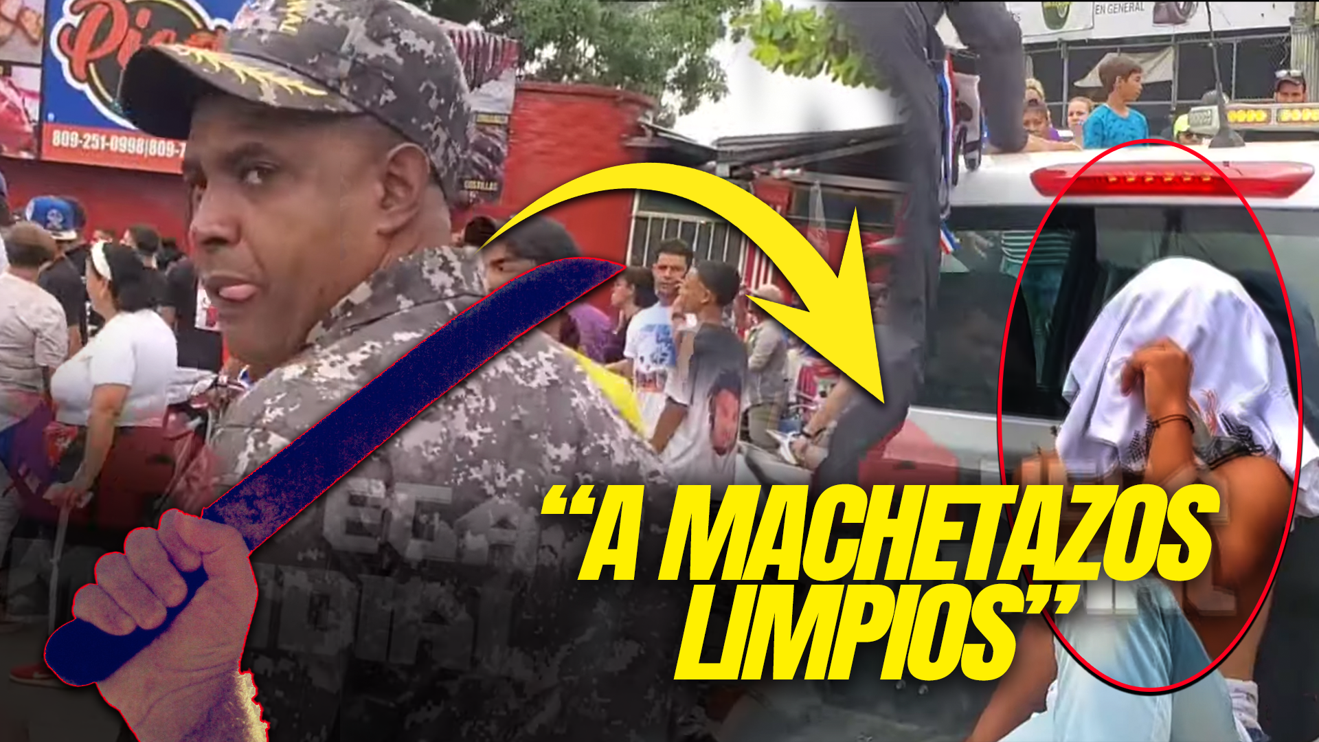 SE ARMA TREMENDO LÍO CON MACHETES EN DESFILE DE LA VEGA