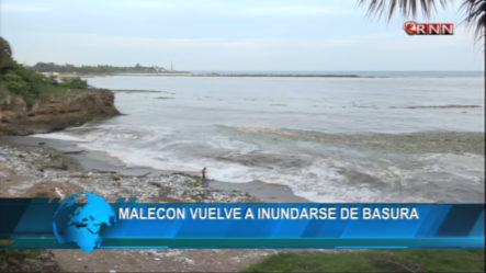 Malecón De Santo Domingo Vuelve A Inundarse De Basura