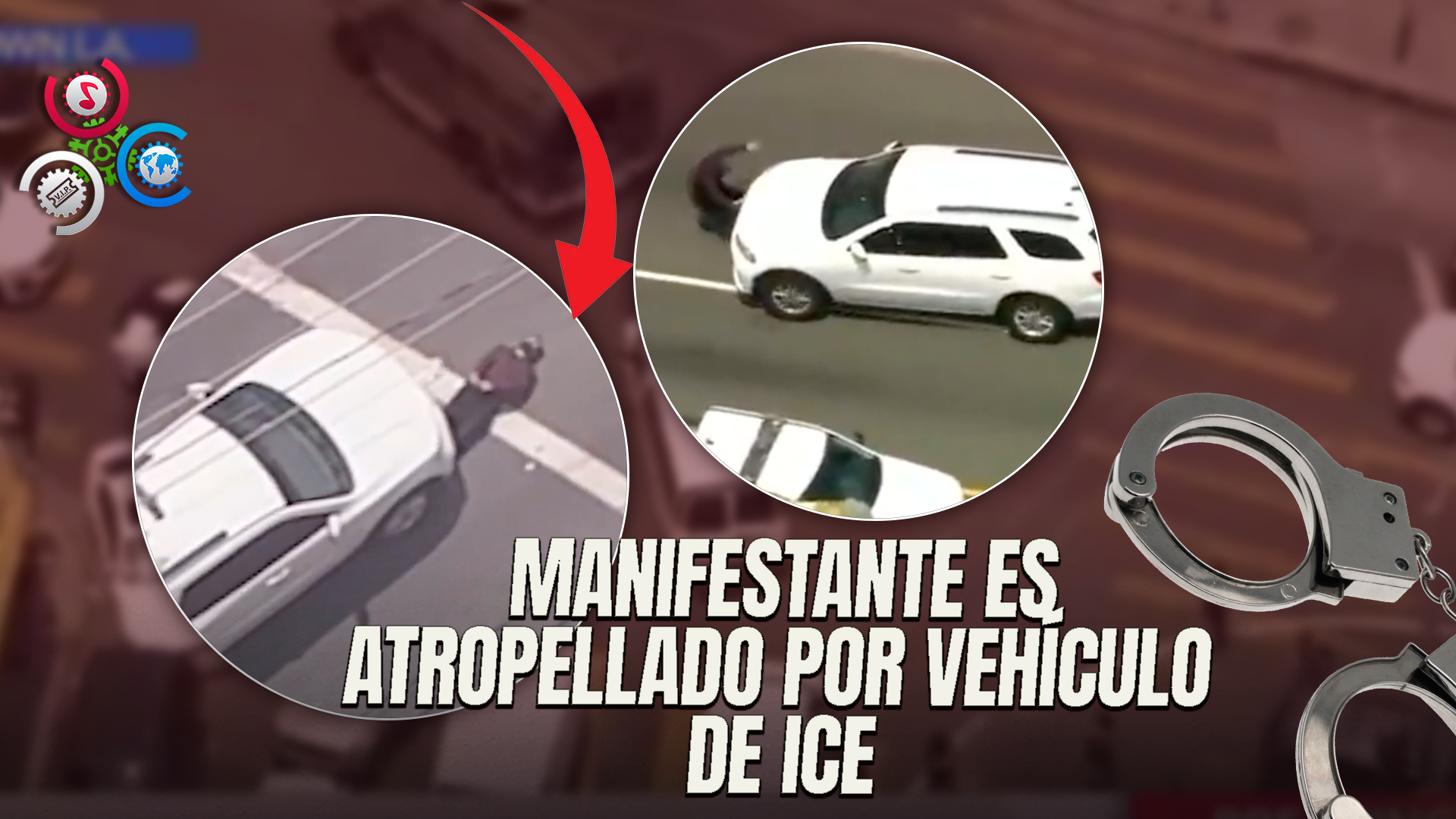 Manifestante Intentó Bloquear Una Camioneta De ICE Durante Una Redada En Los Ángeles Y Fue Atropellado