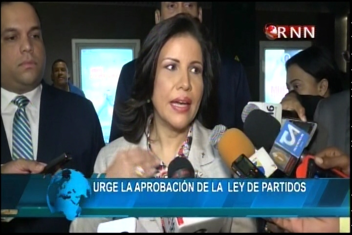 Margarita Cedeño De Fernández Afirmó Que La Ley De Partidos Será Aprobada Antes De Las Elecciones Venideras