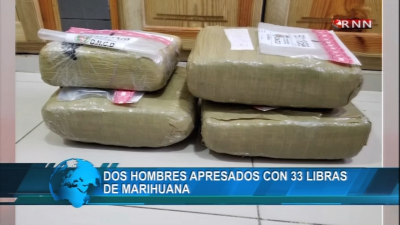 Apresaron A Dos Hombres Con 33 Libras De Marihuana Y Varios Objetos En SDE