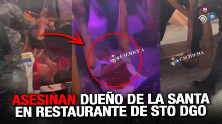 ¡IMÁGENES FUERTES!  Casi Asesinan Dueño De La Santa En El Restaurante Mr.Grillad Sto. Dgo