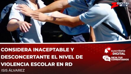 Isis Álvarez: “inaceptable Y Desconcertante El Nivel De Violencia Escolar En RD”