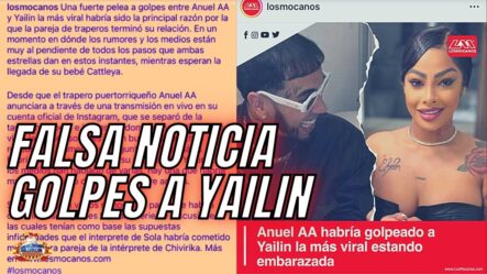 Portal “Los Mocanos” Dicen Anuel Habría Golpeado A Yailin, Estando Embarazada | FALSA NOTICIA