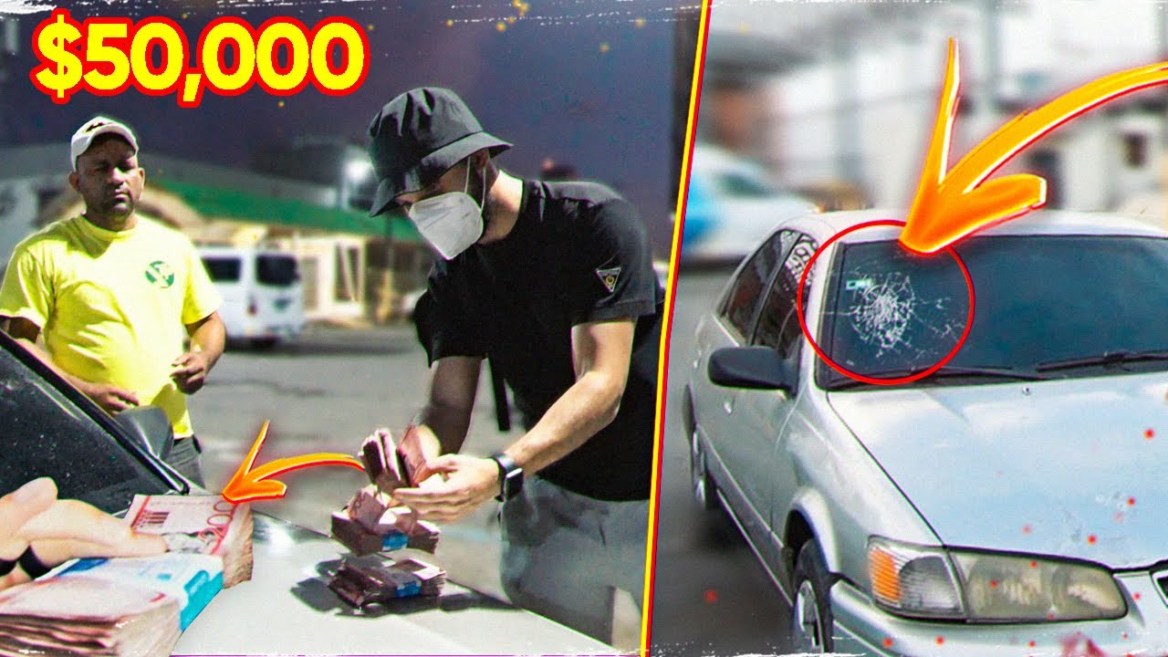 Le Doy $50,000 A Un Desconocido Por ALTERAR EL CRISTAL De Su AUTO (NO SE LO CREE)