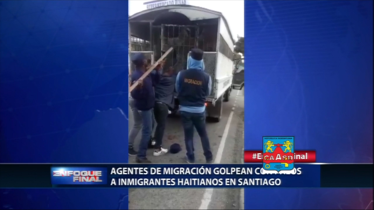 ¡Insólito! Agentes De Migración Golpean Con Palos A Inmigrantes Haitianos En Santiago