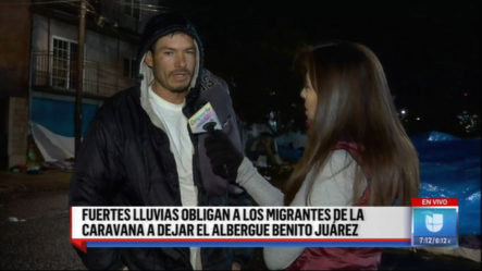 Fuertes Lluvias Obligan A Los Migrantes De La Caravana A Dejar El Albergue Benito Juárez