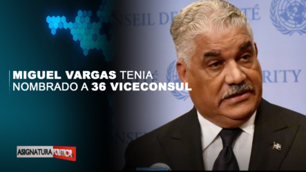 Miguel Vargas Tenía  Nombrado A 36 Vicecónsules | Asignatura Política