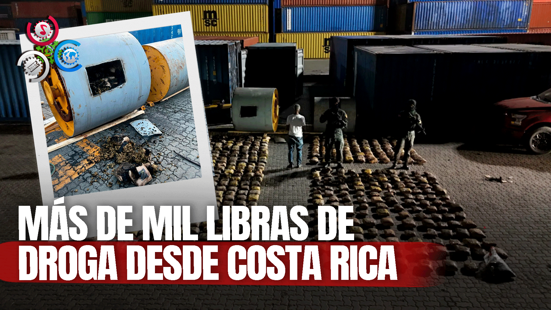 DNCD Confisca Rolos De Maquinaria Pesada Con Más De Mil Libras De Marihuana En Puerto Haina Oriental