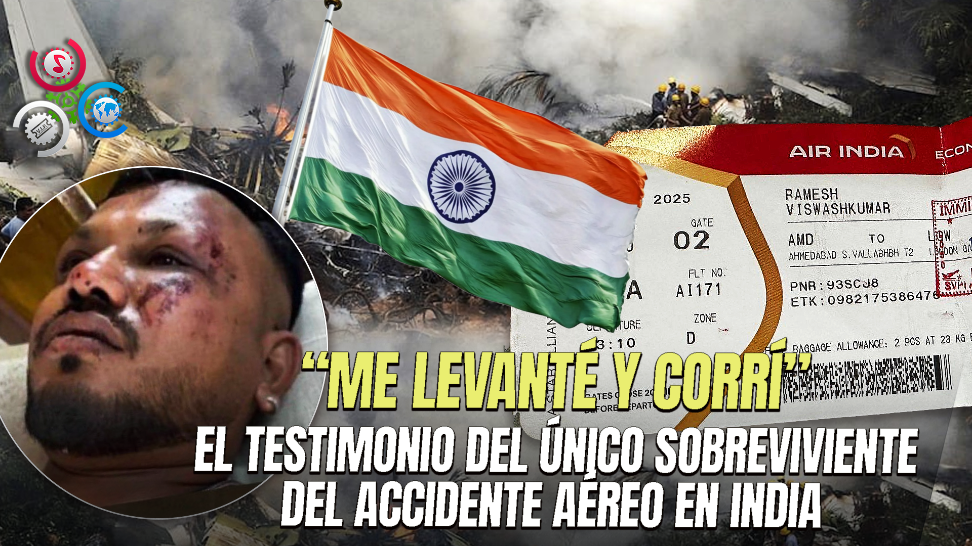 Milagro En El Vuelo 171: Un Solo Sobreviviente Tras Trágico Accidente Aéreo En La India