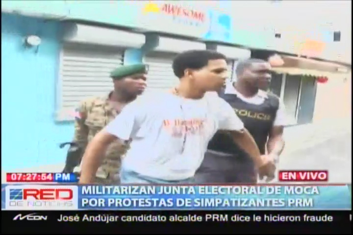 Militarizan Junta Electoral De Moca Por Protestas De Simpatizantes PRM