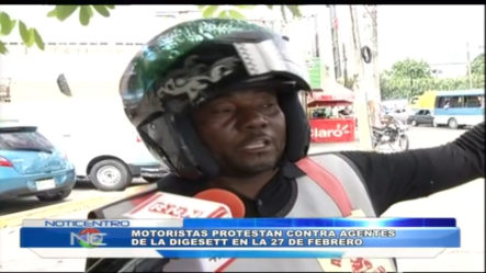 Motoristas En Protesta Contra Agentes De La DIGESETT