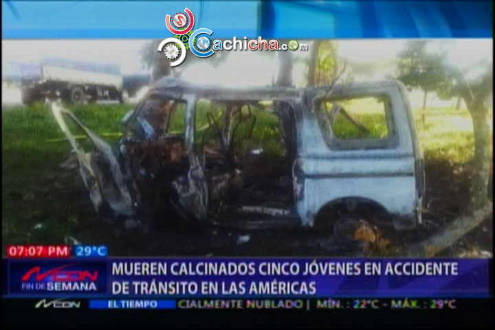 Cinco Jóvenes Mueren Calcinados En Accidente En Autopista Las Américas #Video