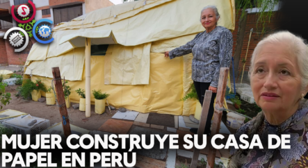 Mujer Construye Su Casa De Papel En Perú