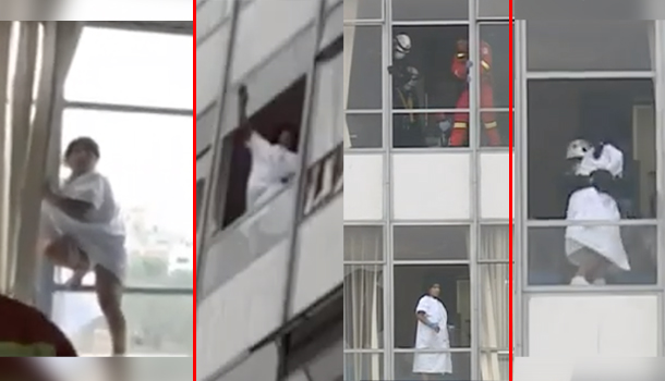 Mujer Da A Luz Y Amenaza Con Lanzarse Por La Ventana Del Hospital