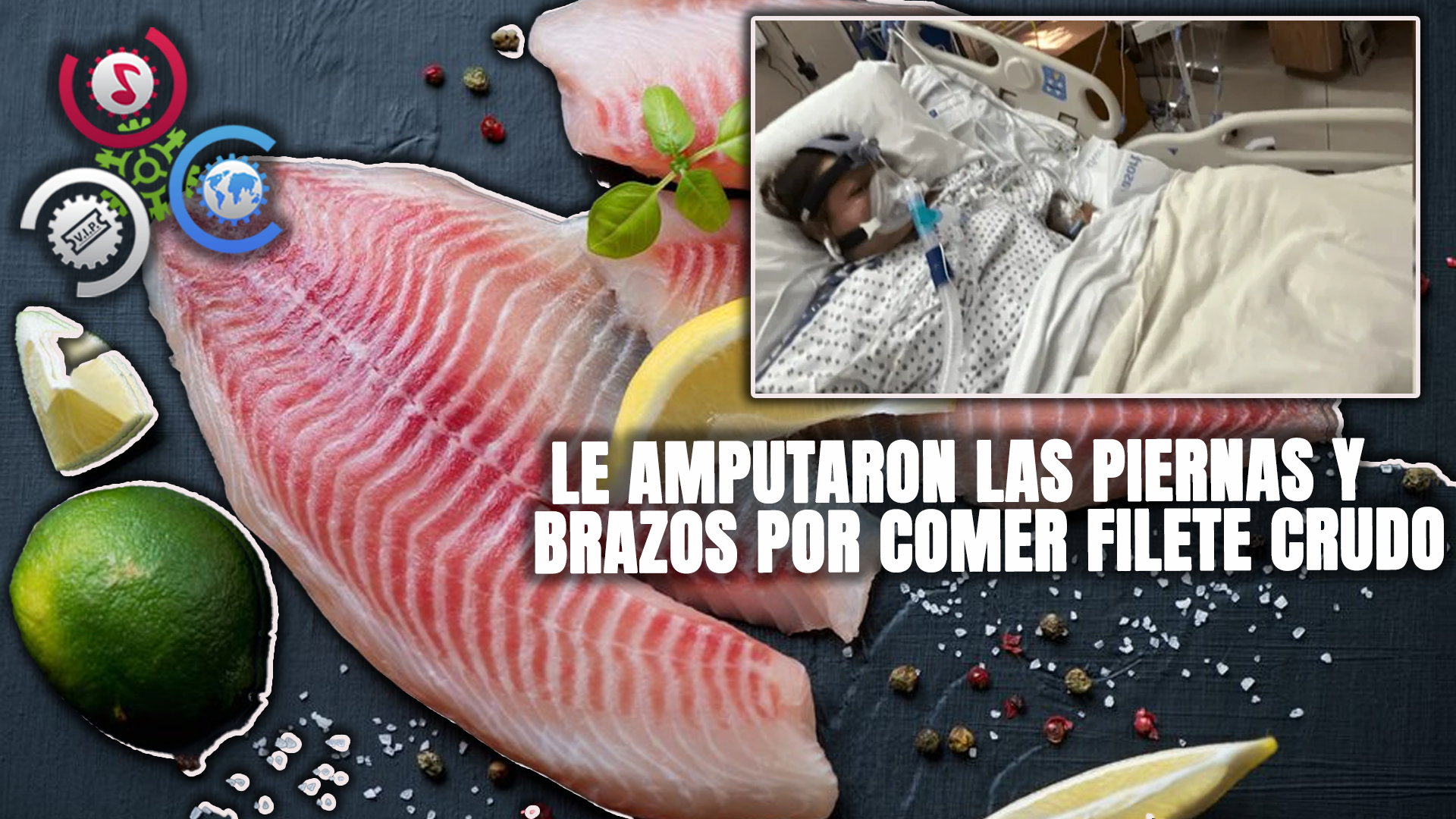 Mujer Pierde PIERNAS Y BRAZOS Por COMER Filete De Pescado