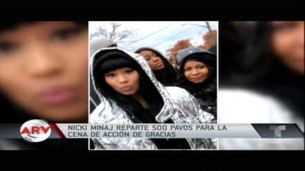 Nicki Minaj Reparte 500 Pavos Para La Cena De Acción De Gracias