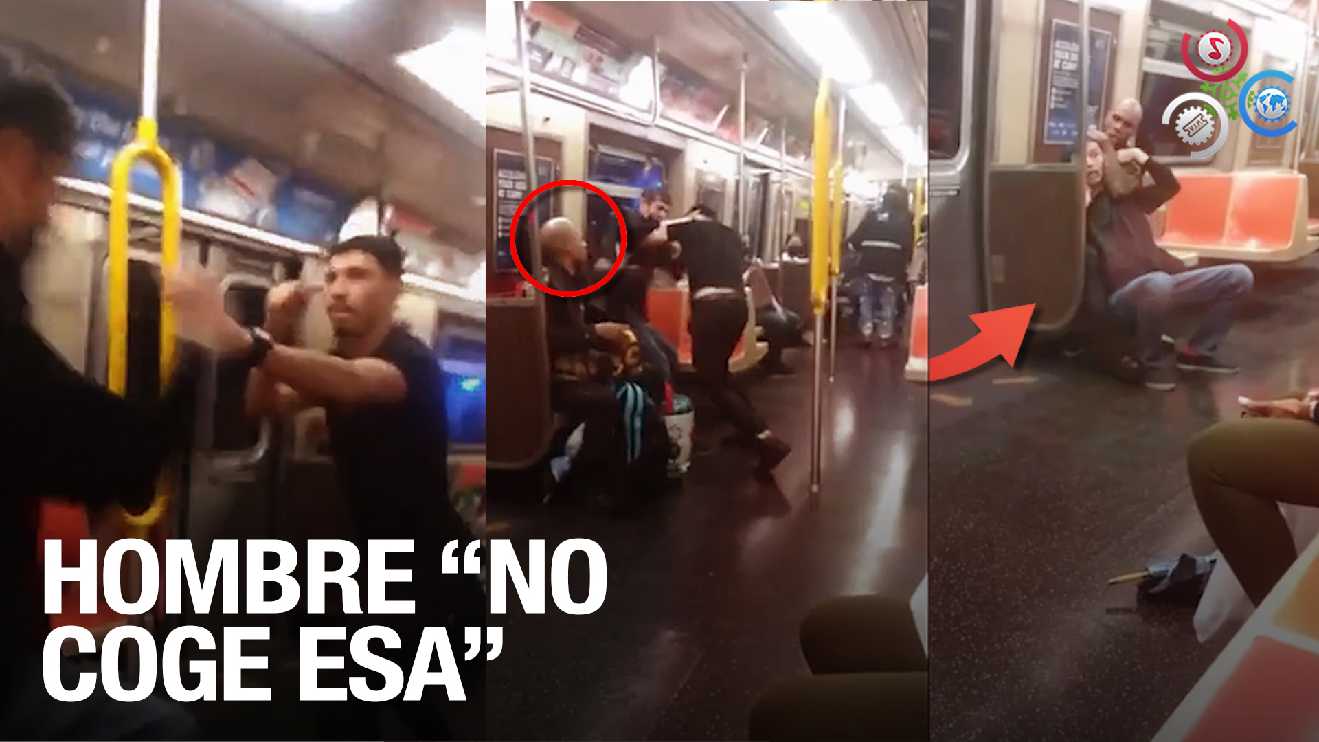 Hombre “No Coge Esa” Y Somete A Dos Chicos Que Peleaban En El Metro
