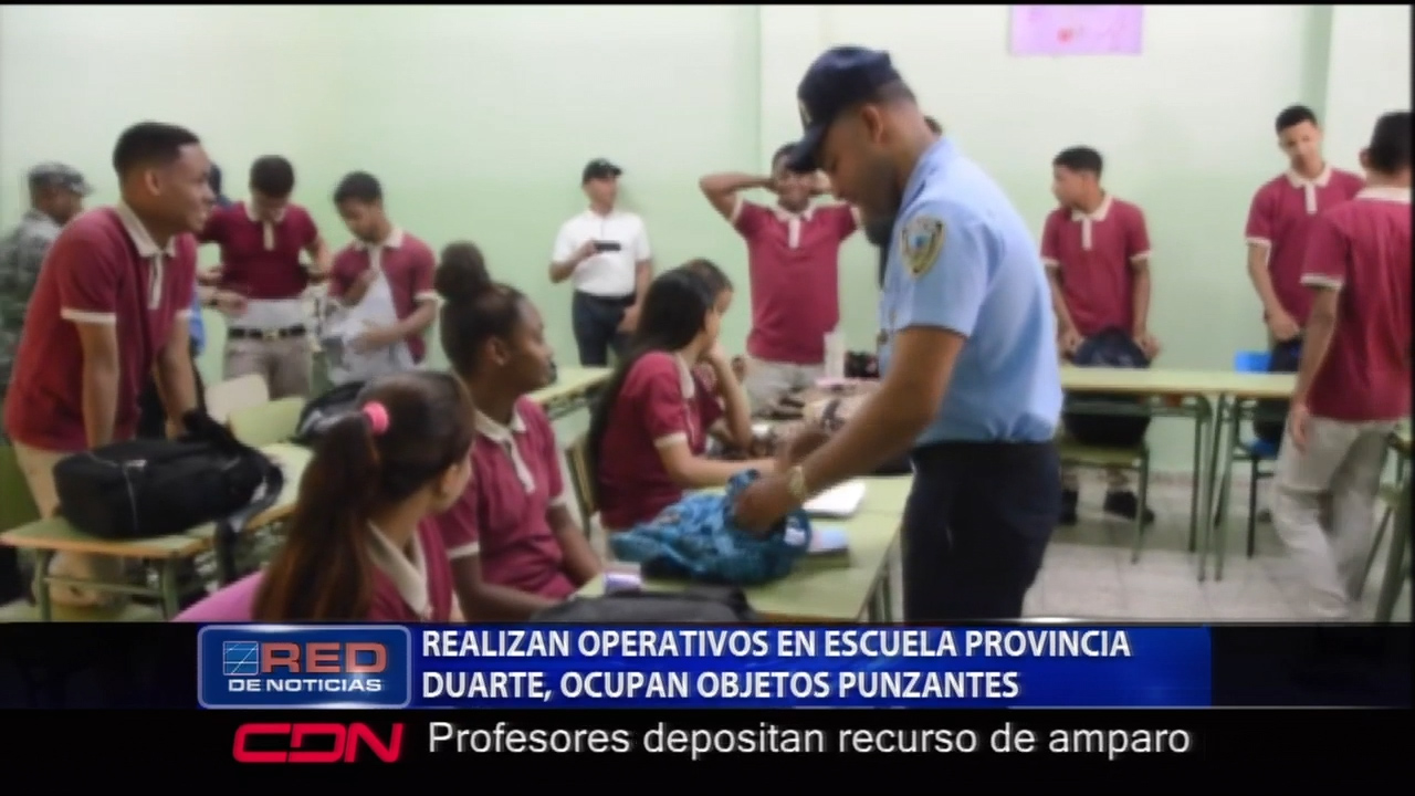 Procuraduría De Niños Y Niñas En La Provincia Duarte Realizan Operativos En Escuelas Y Ocupan Varios Objetos Punzantes