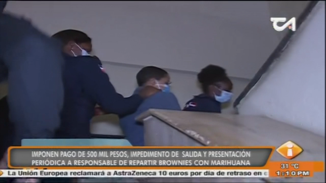 Imponen Pago De 500 Mil, Impedimento De Salida Y Presentación Periódica A Responsable De Los Brownies Con Marihuana