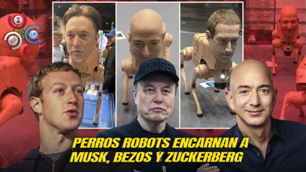 Sátira Tecnológica En Art Basel: Perros Robots Con Caras De Musk, Bezos Y Zuckerberg Se Vuelven La Atracción Principal