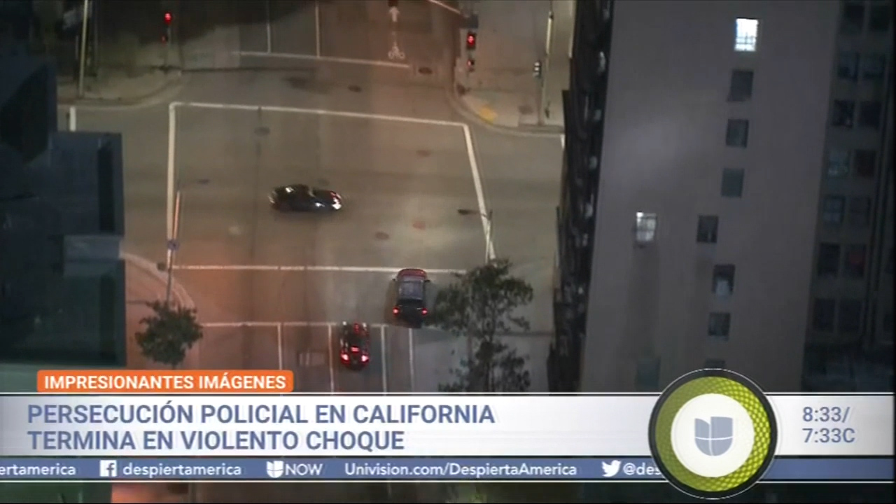 ¡Persecución Policical A Alta Velocidad En California Termina En Violento Choque!