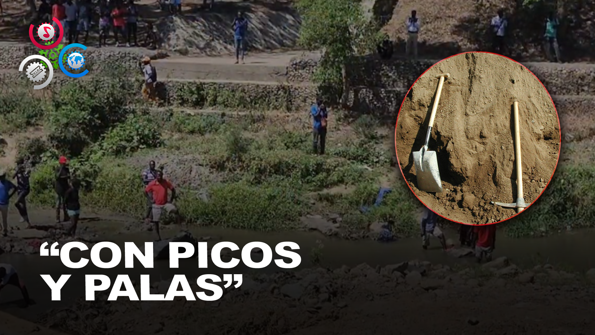 Haitianos Con Picos Y Palas Tratan De Desviar Aguas Del Río Masacre