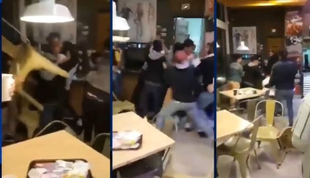 Rebú Masivo Entre Empleados Y Clientes De Un Restaurante 