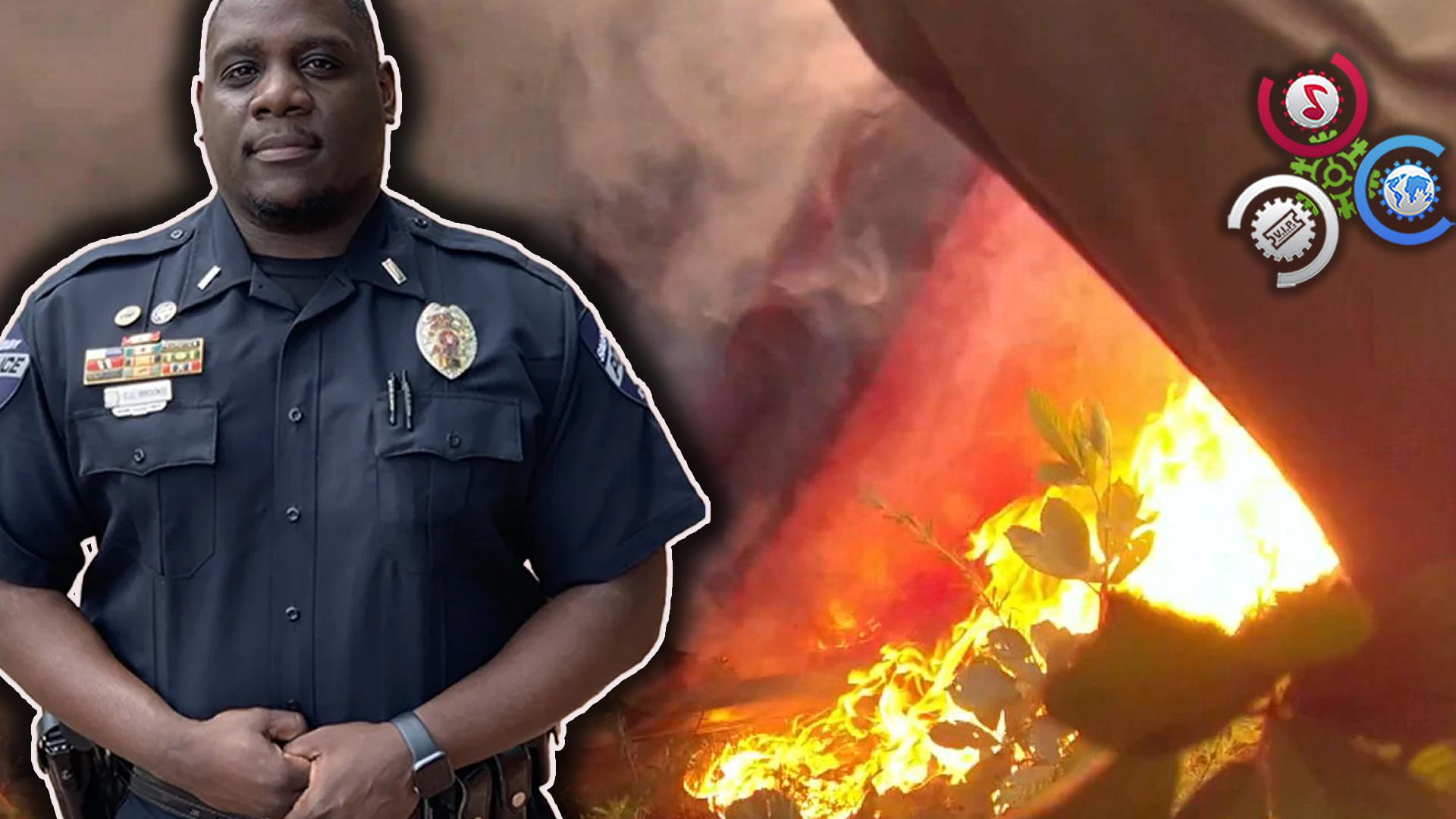 Policía SALVA Conductor Atrapado En Camión Que Se Incendiaba