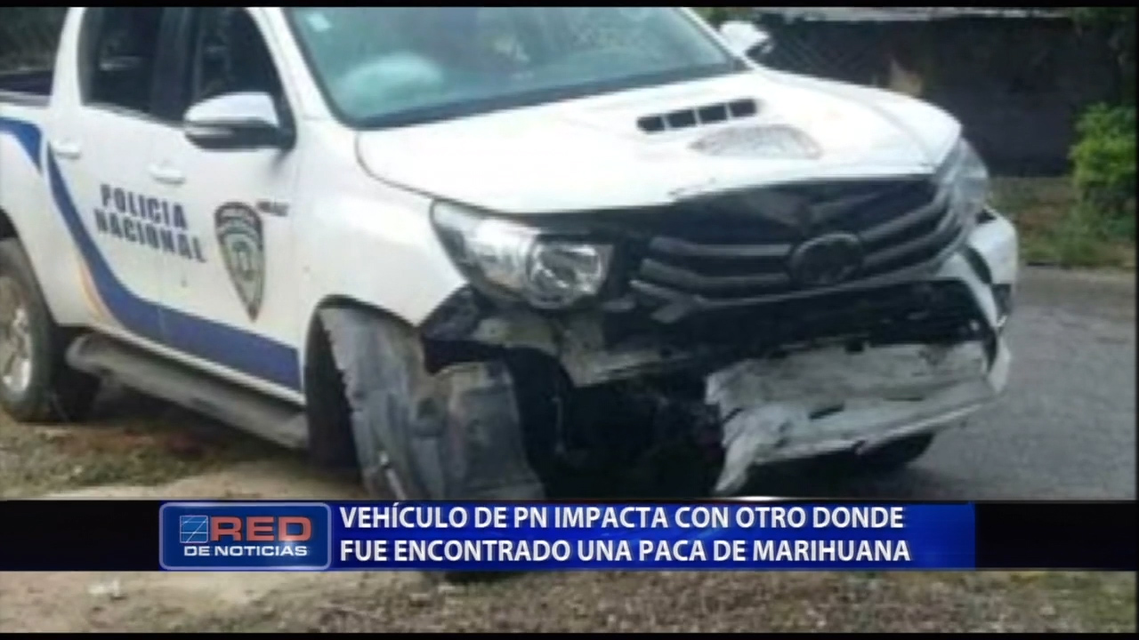 Vehículo De PN Impacta Con Otro Donde Fue Encontrado Una Paca De Marihuana