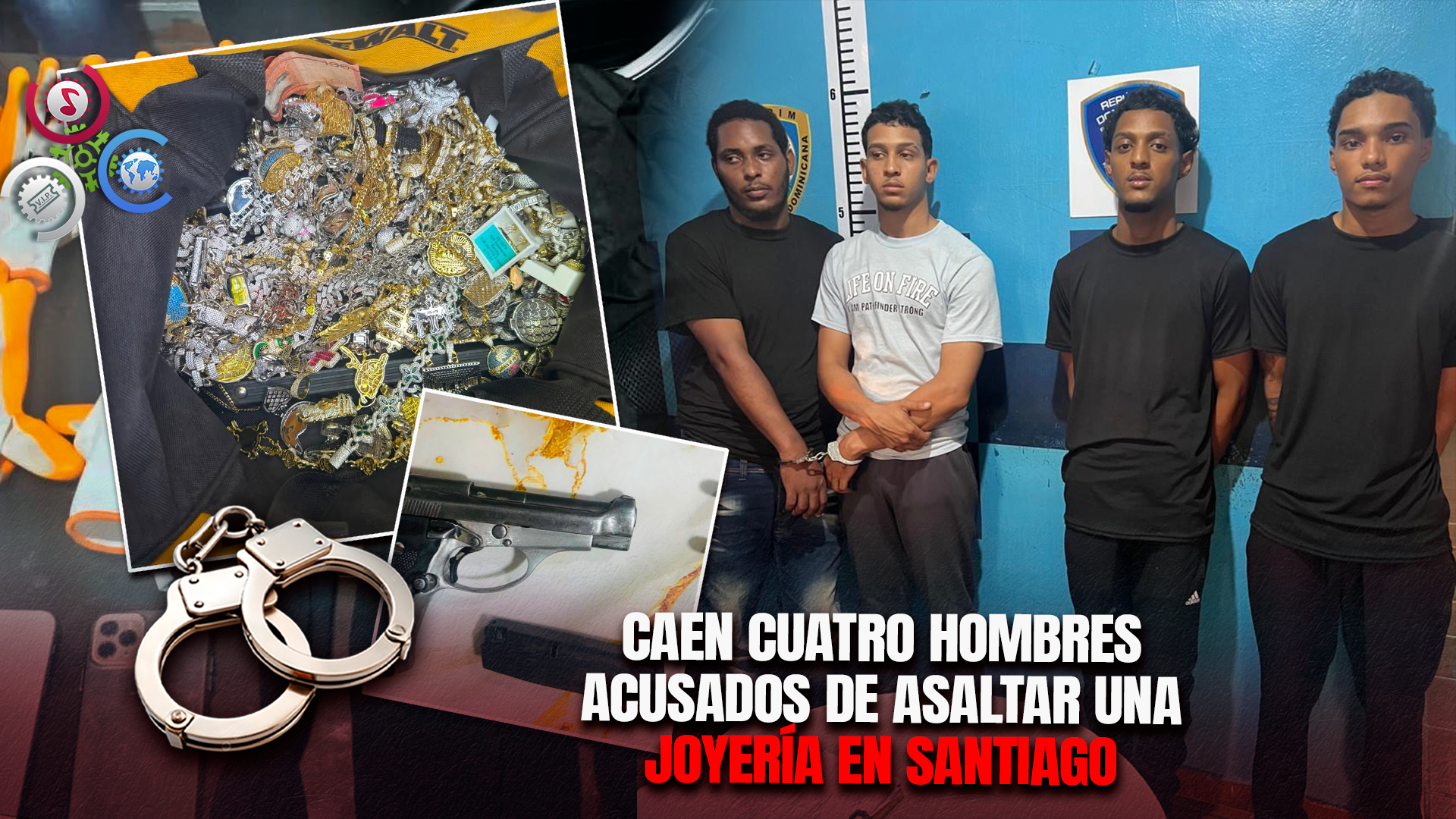 Policía Captura A Cuatro Jóvenes Tras Gran Asalto A Joyería En Santiago Y Recupera Dinero Y Prendas
