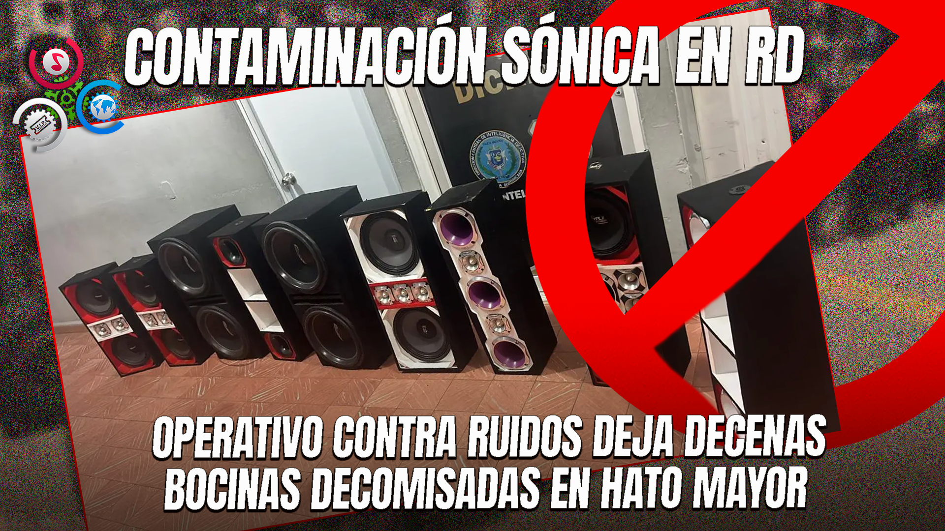 Decenas De Bocinas Incautadas Por La Policía En Hato Mayor Tras Denuncias Por Ruidos Excesivos