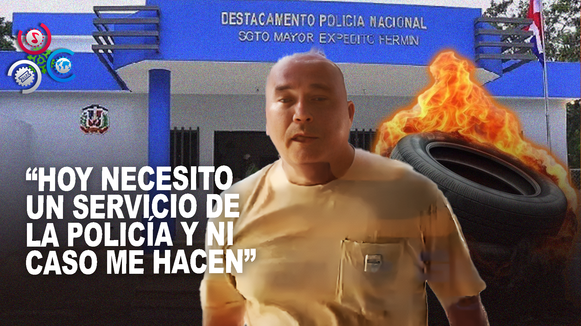 Hombre Incendia Neumáticos Frente A Destacamento Policial En Santiago Por No Prestale Atención Ante Denuncia