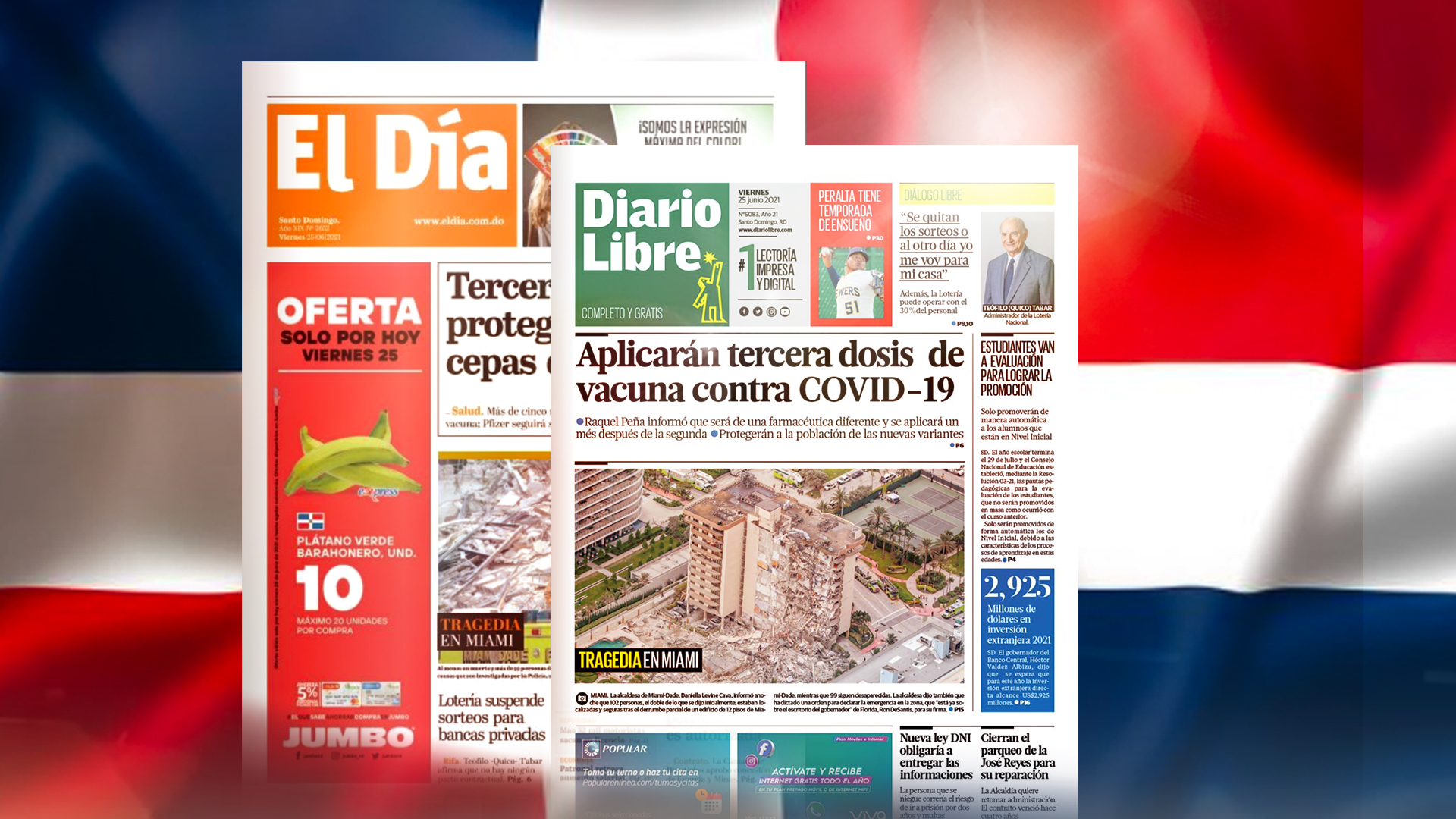 Las Principales Portadas De Los Periódicos En El Día De Hoy 25 De Junio Del 2021