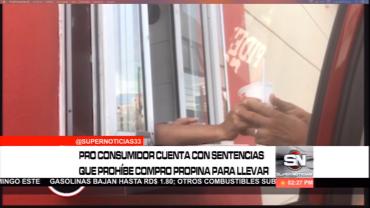 Pro Consumidor Cuenta Con Sentencias Que Prohíben El Cobro De Propina Para Llevar