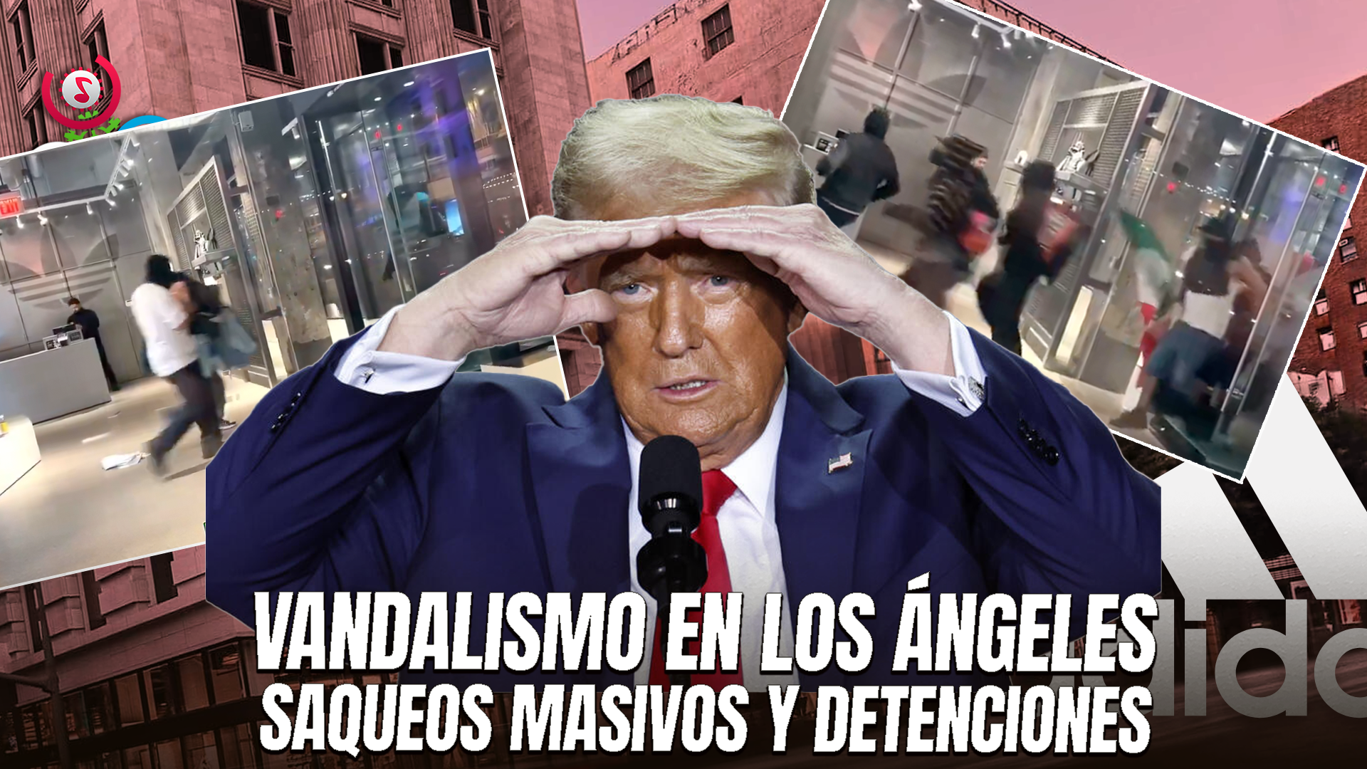 Protestan Contra ICE Saqueando A Adidas En El Downtown De Los Ángeles