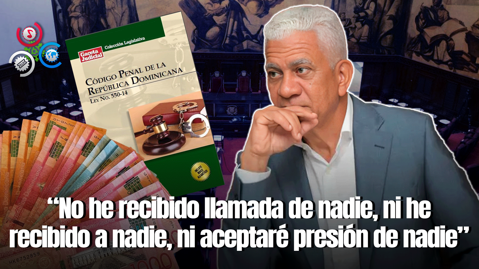 Ricardo De Los Santos Reitera Que No Ha Recibido Presiones Nunca Sobre Aprobación Del Código Penal