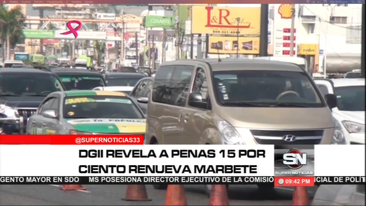 La DGII Reveló Que A Penas Un 15% Del Parque Vehicular Ha Renovado Su Marbete