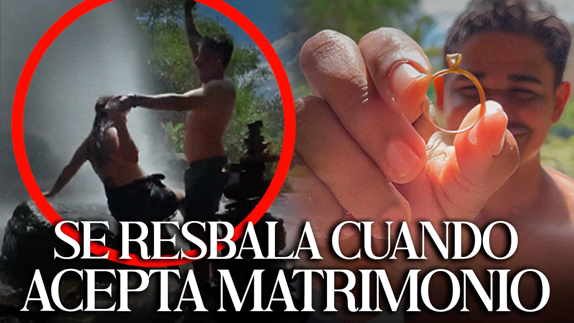 Novia Se Resbala En Una Cascada Al Momento De Aceptar Propuesta De Matrimonio