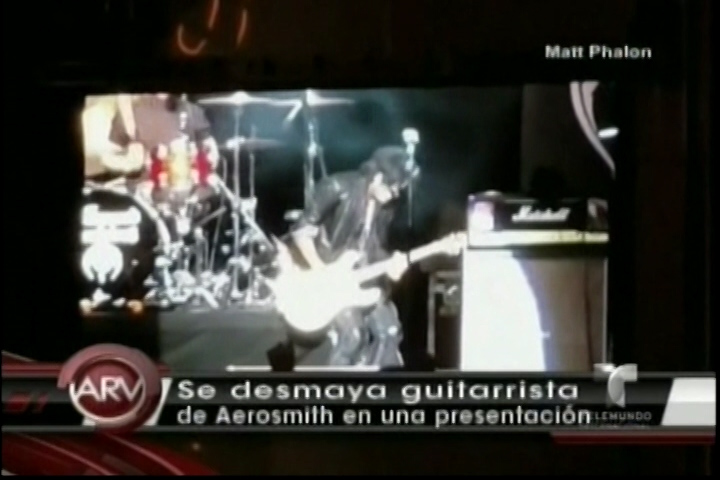 Se Desmaya En Pleno Escenario El Guitarrista De Aerosmith