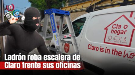 Ladrón Se Roba Escalera De Vehículo De Claro Frente Sus Oficinas En La Vega