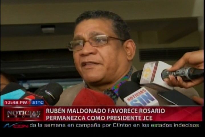 Rubén Maldonado Favorece A Roberto Rosario Permanezca Como Presidente De La JCE