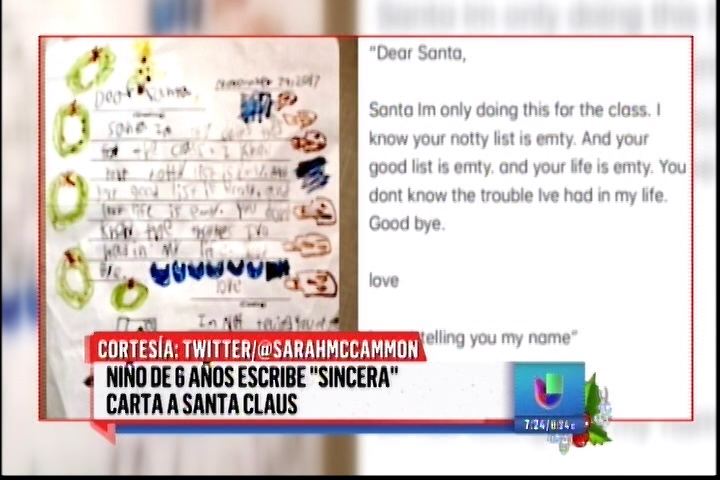 Un Niño De 6 Años Le Escribe La Carta Más Sincera A Santa Claus