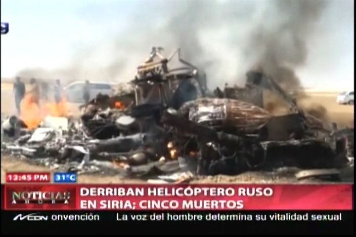 Derriban Helicóptero Ruso Que Volaba En El Espacio Aéreo Sirio; Resultan 5 Muertos